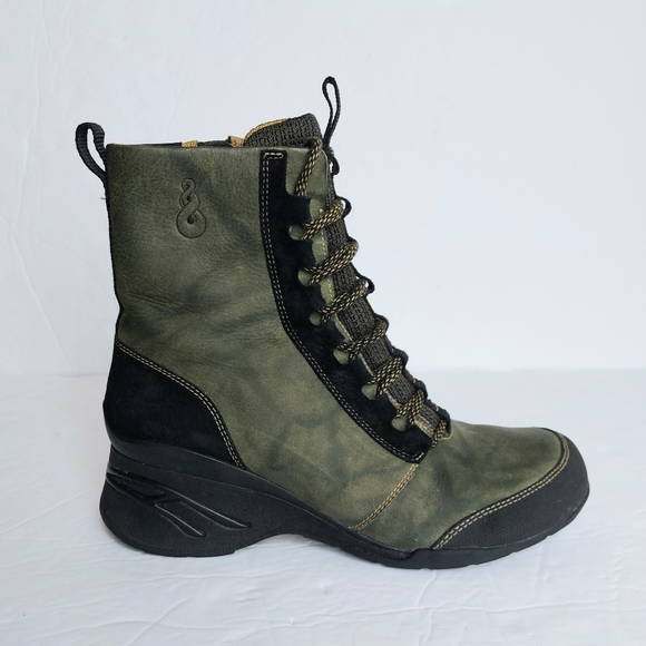 Ahnu Waterproof Zipper Lace Up Vibram Sole Boots Green Women's - Picture 10 of 16